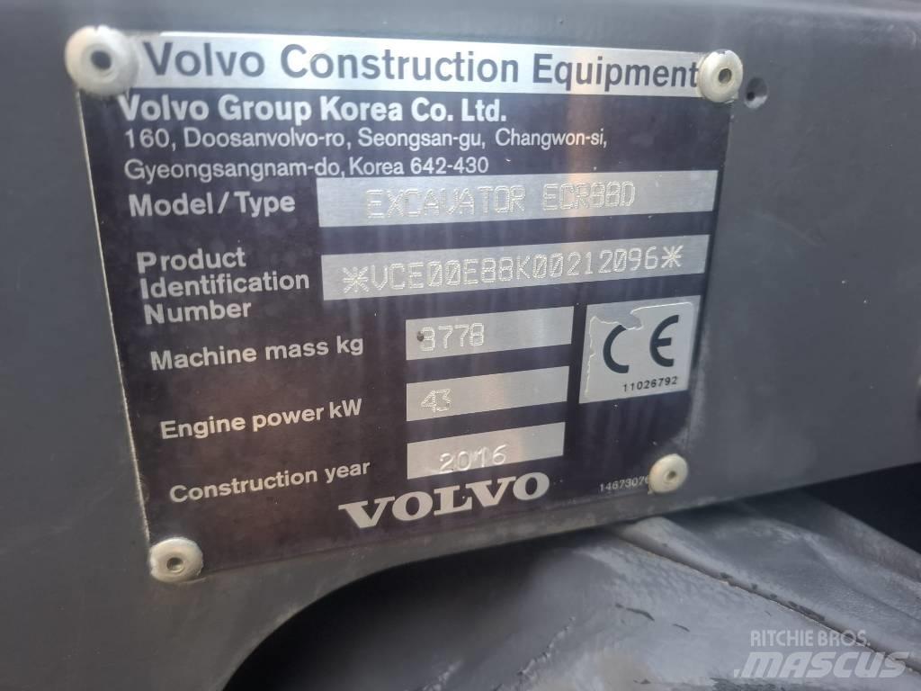 Volvo ECR 88 D Midi rýpadla 7t - 12t