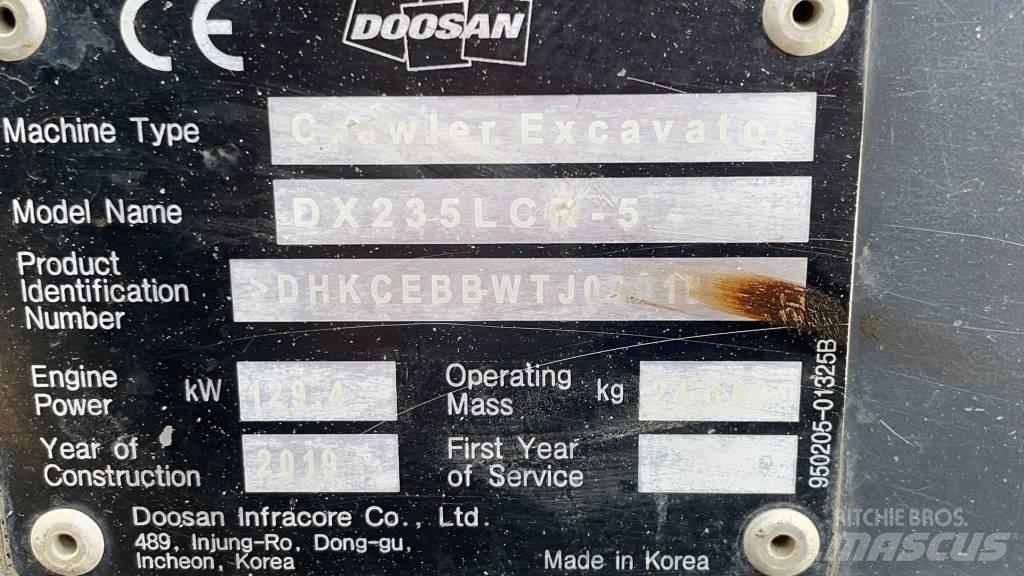 Doosan DX 235 LCR-5 Pásová rýpadla