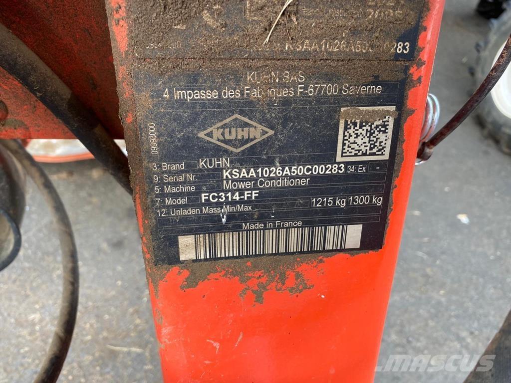 Kuhn FC 314 FF Sekačky namontované a tažené