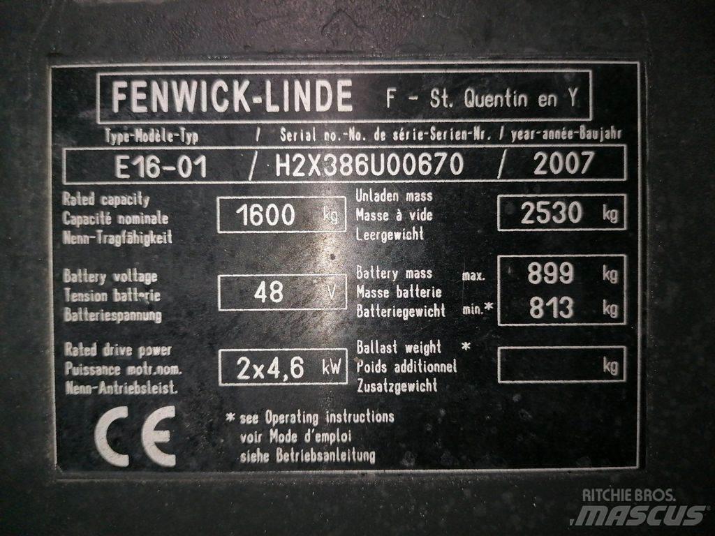 Linde E16-01 Akumulátorové vozíky
