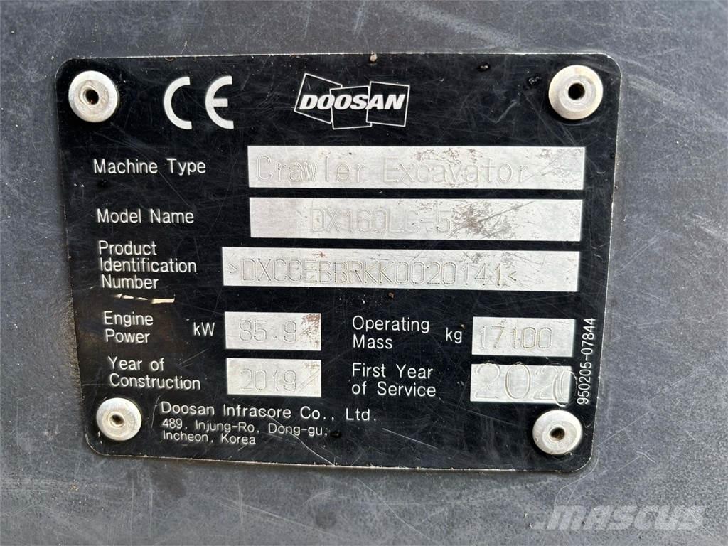Doosan DX160HLC-5 Pásová rýpadla