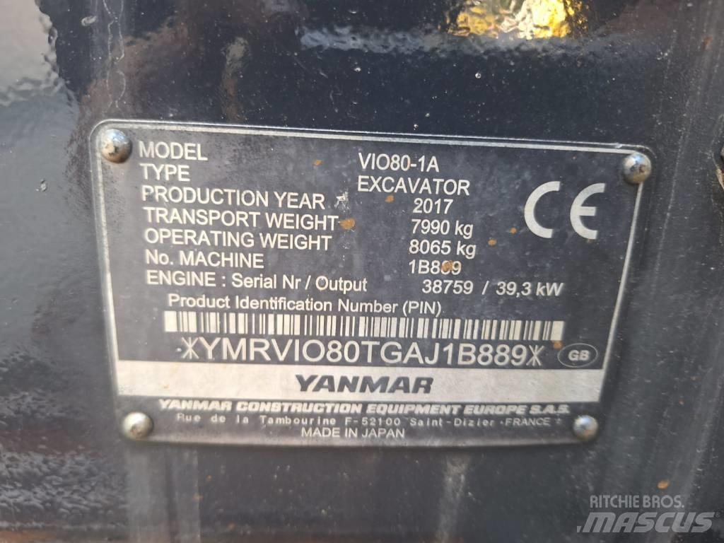 Yanmar Vio 80-1A Midi rýpadla 7t - 12t