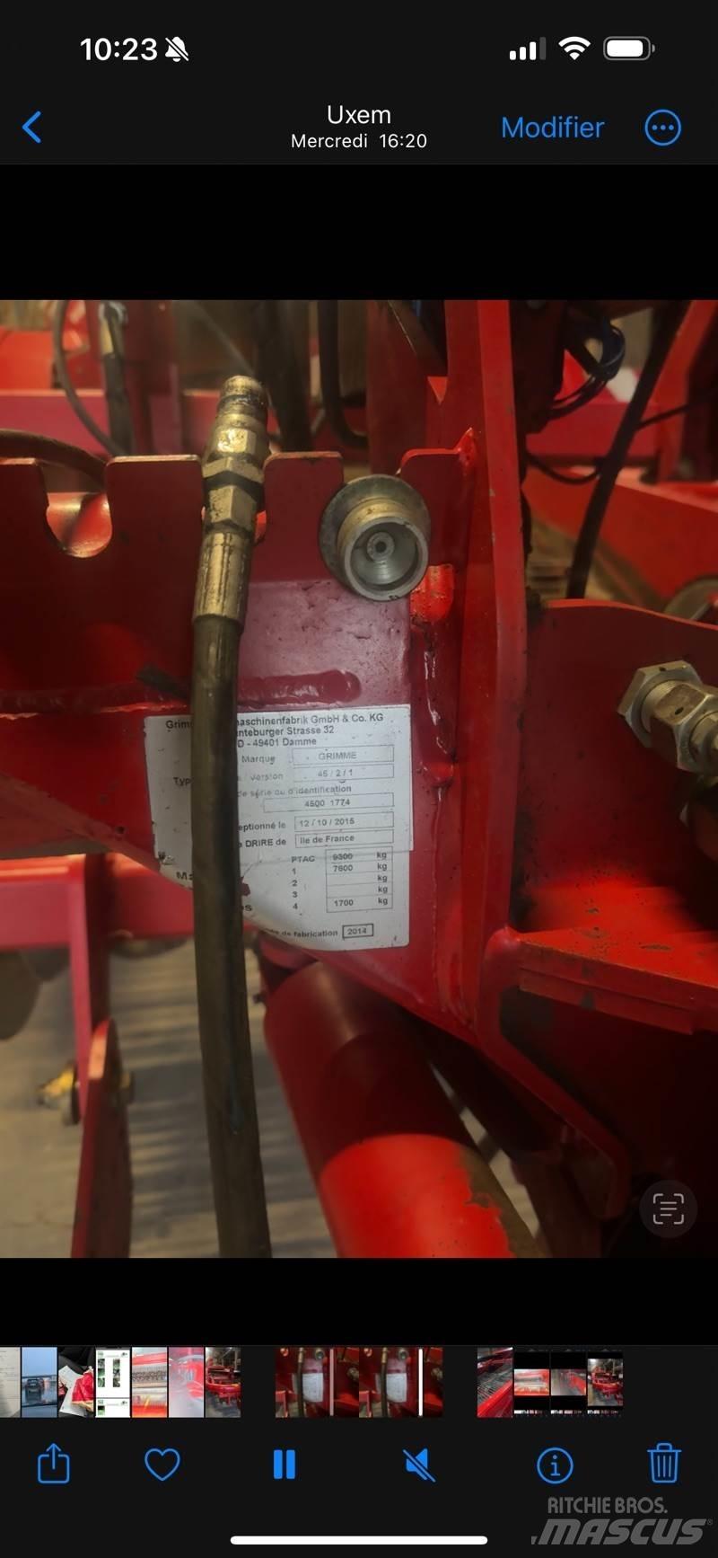 Grimme gt170 Cibulové kombajny