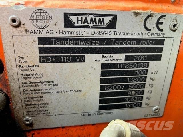 Hamm HD 110 Tandemové válce