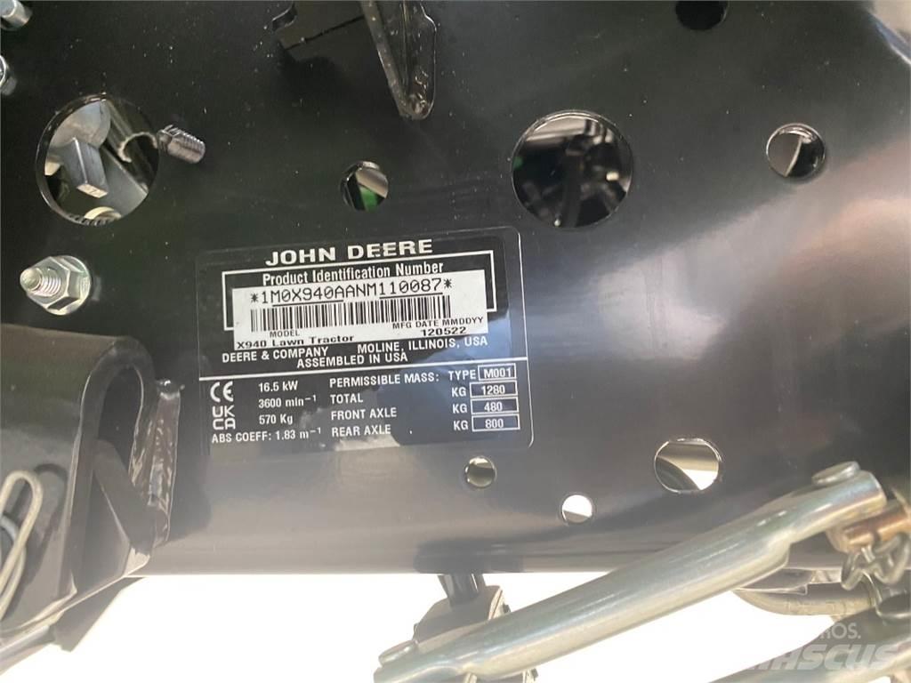 John Deere X940 Žací stroje