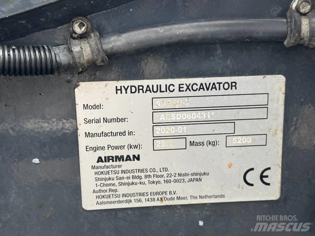 Airman AX 55 Mini rýpadla < 7t