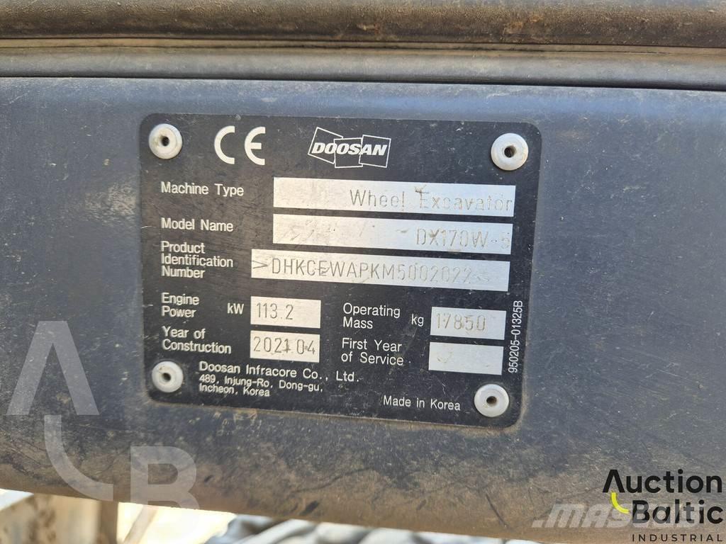 Doosan DX 170 W-5 Kolová rýpadla