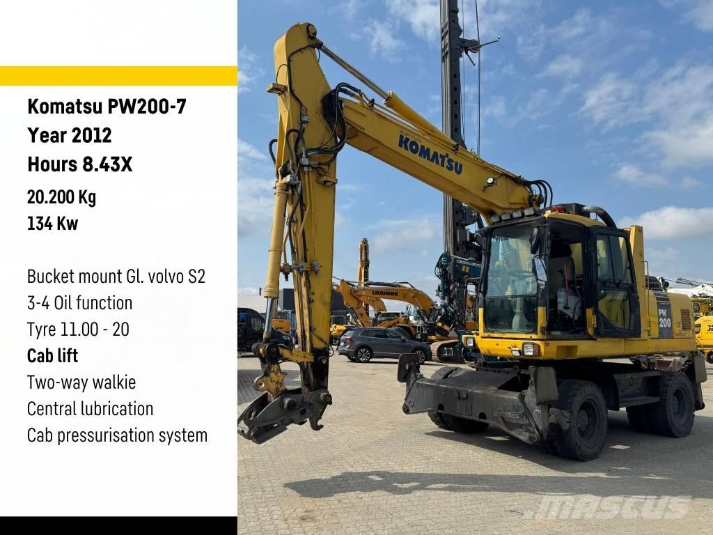 Komatsu PW 200-7 Kolová rýpadla