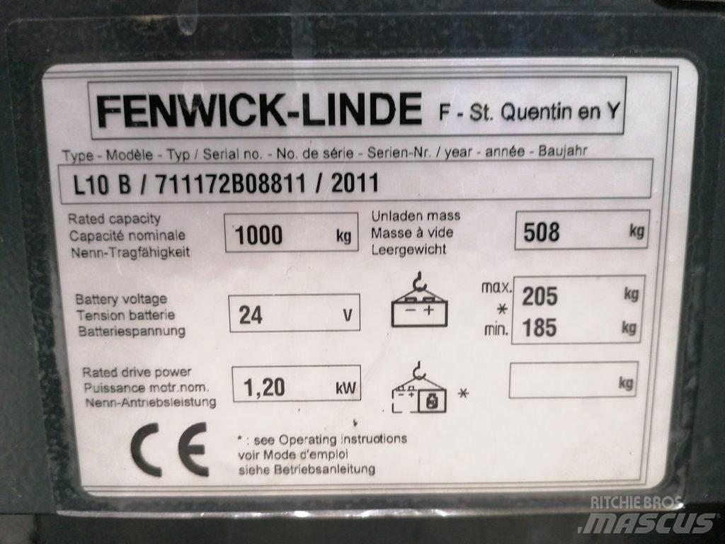 Linde L10B Ručně vedené vysokozdvižné vozíky