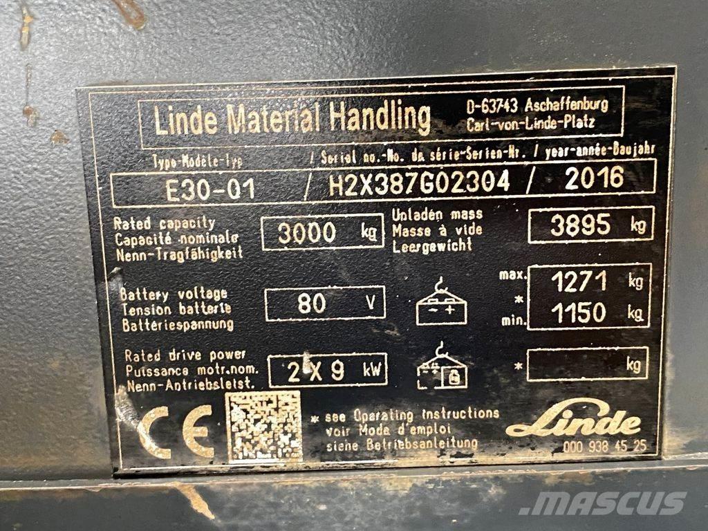Linde E30-01 Akumulátorové vozíky