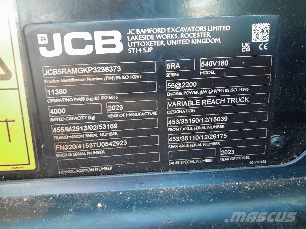 JCB 540.180 Teleskopické manipulátory