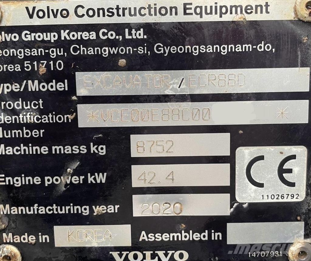 Volvo ECR 88 D Pro Midi rýpadla 7t - 12t