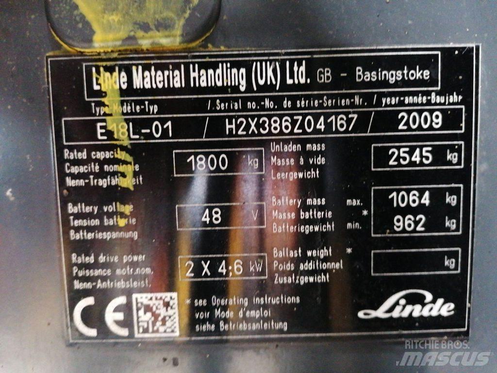 Linde E18L-01 Akumulátorové vozíky
