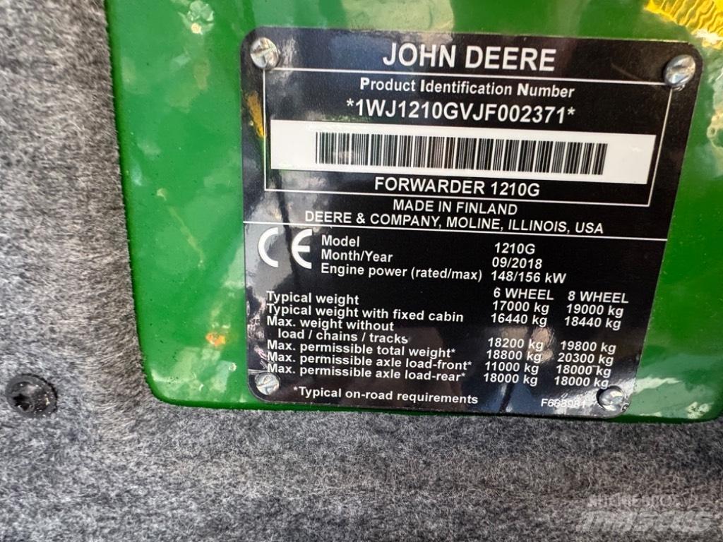 John Deere 1210 G Vyvážecí traktory
