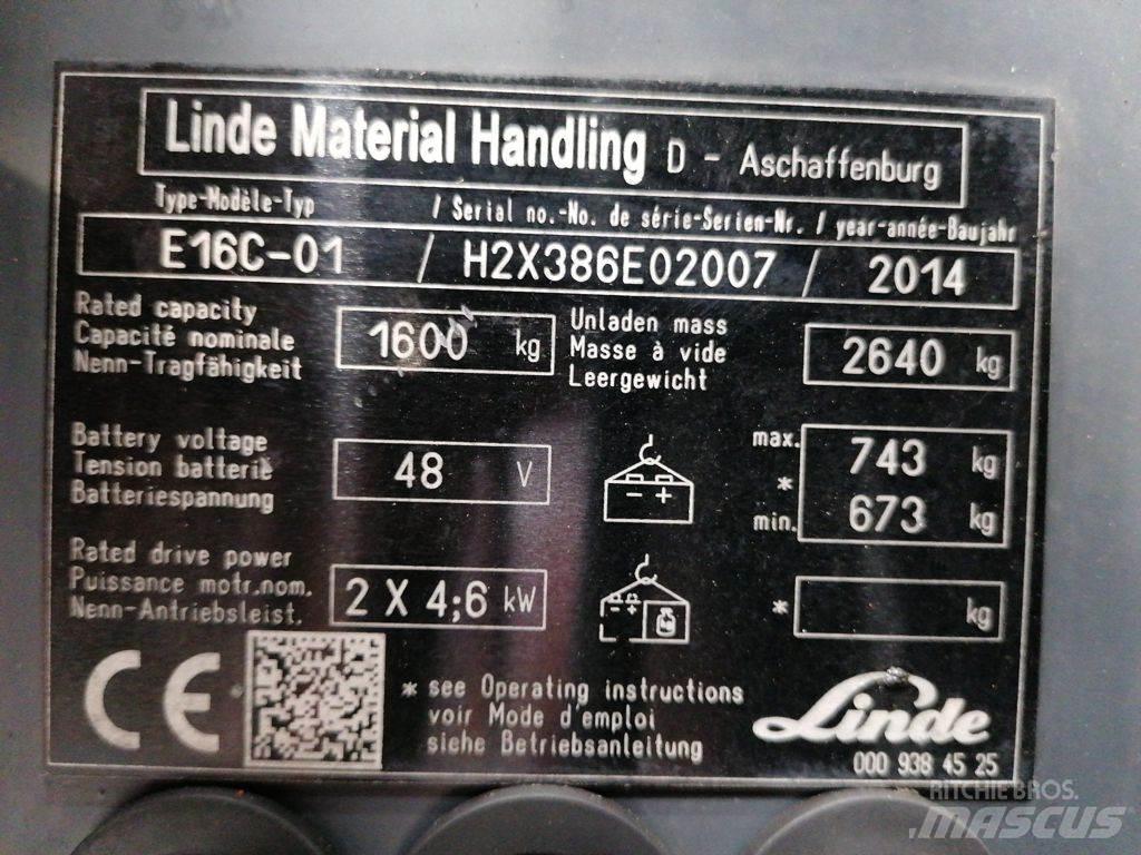 Linde E16C-01 Akumulátorové vozíky
