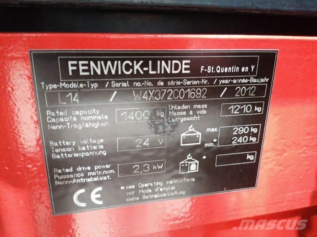 Linde L14 Ručně vedené vysokozdvižné vozíky