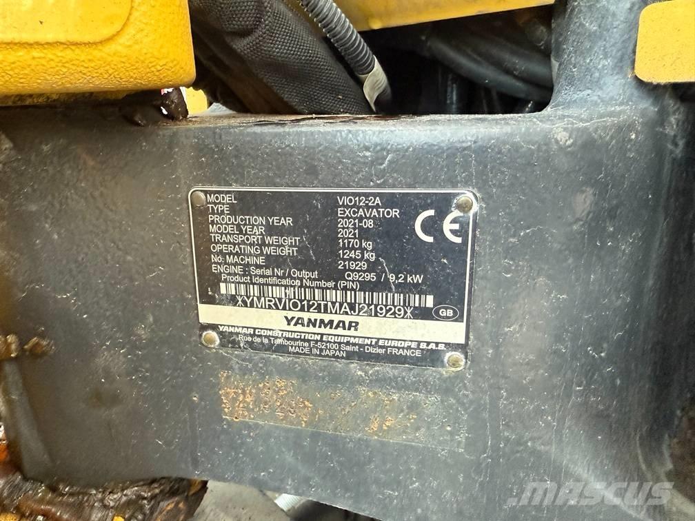 Yanmar Vio 12 Mini rýpadla < 7t