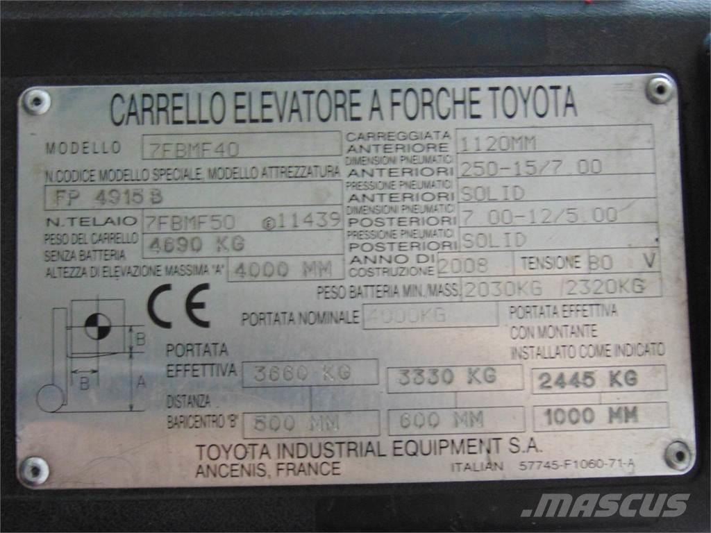 Toyota 7FBMF40 Akumulátorové vozíky