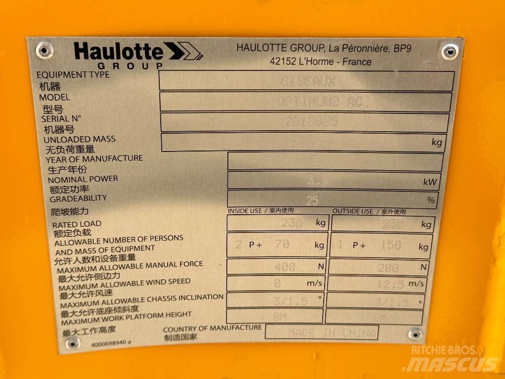 Haulotte OPTIMUM 8 Nůžková zvedací plošina