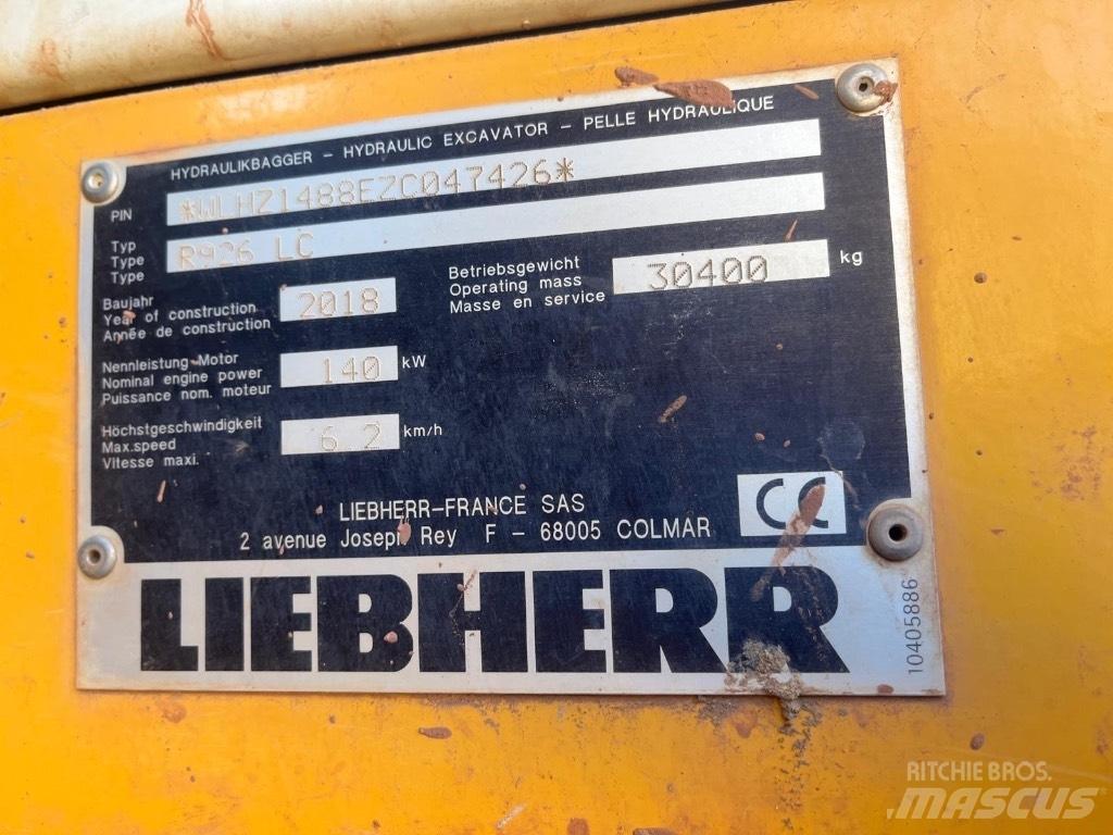 Liebherr R 926 LC Pásová rýpadla