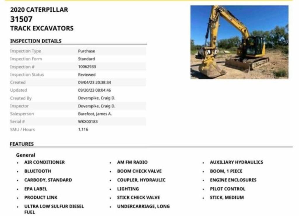 CAT 315 Pásová rýpadla