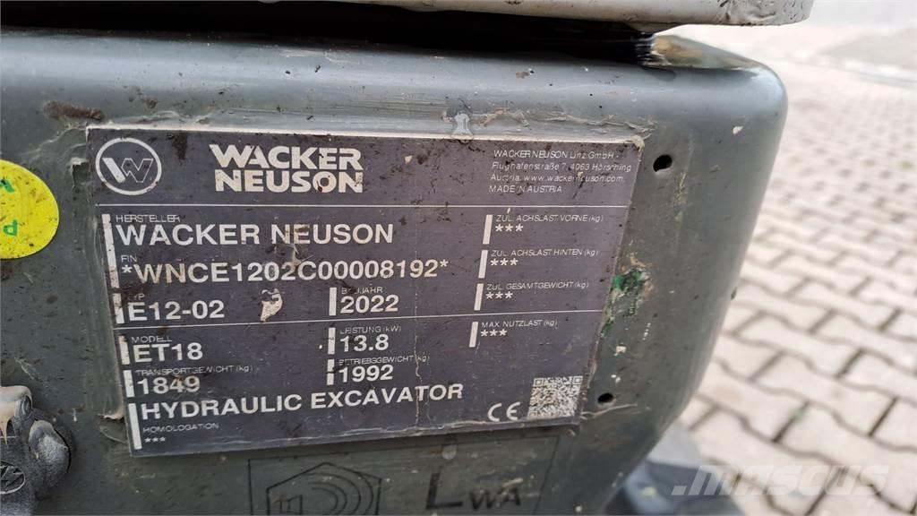 Wacker Neuson ET18 Pásová rýpadla