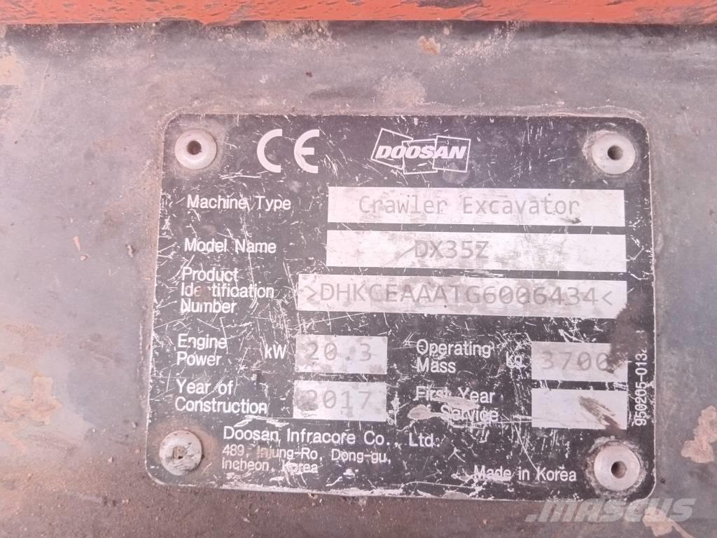 Doosan DX 35 Z Mini rýpadla < 7t