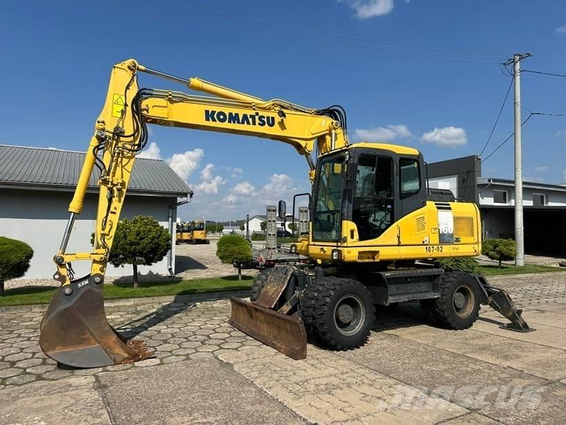 Komatsu PW 160-7E0 Kolová rýpadla