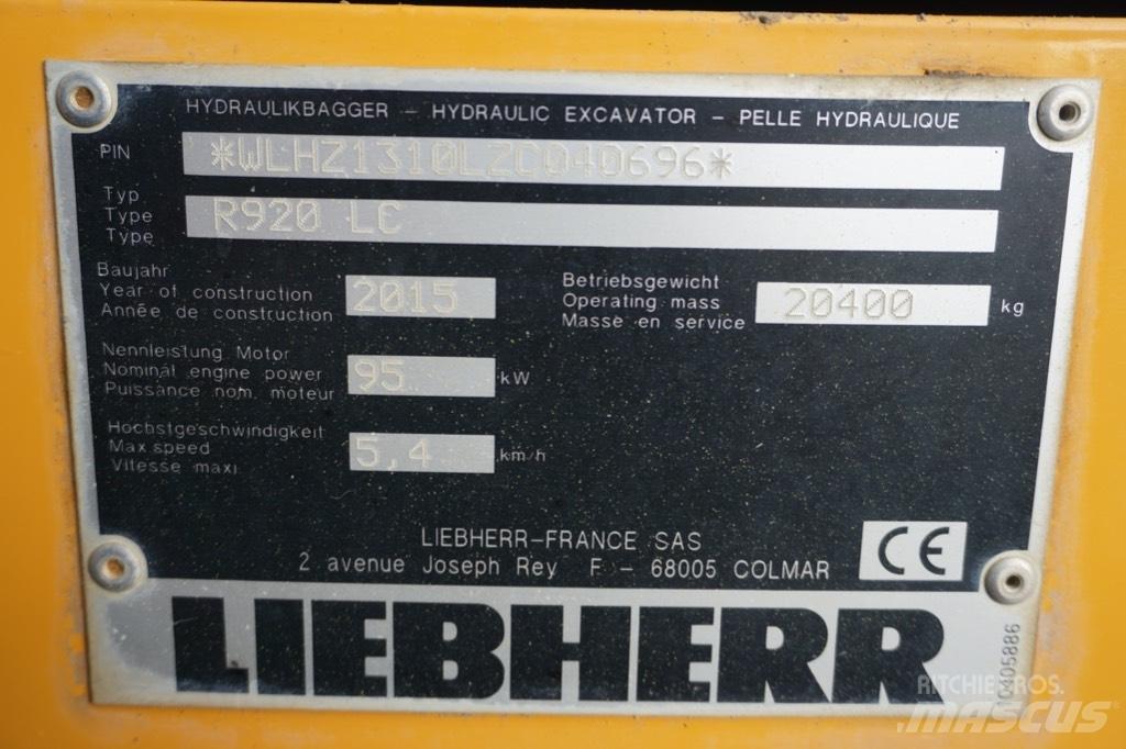 Liebherr R 920 LC Pásová rýpadla