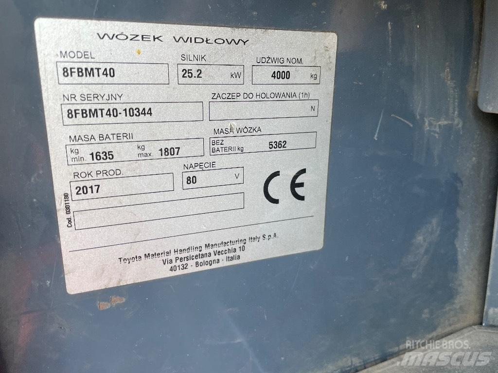Toyota 8FBMT40 Akumulátorové vozíky