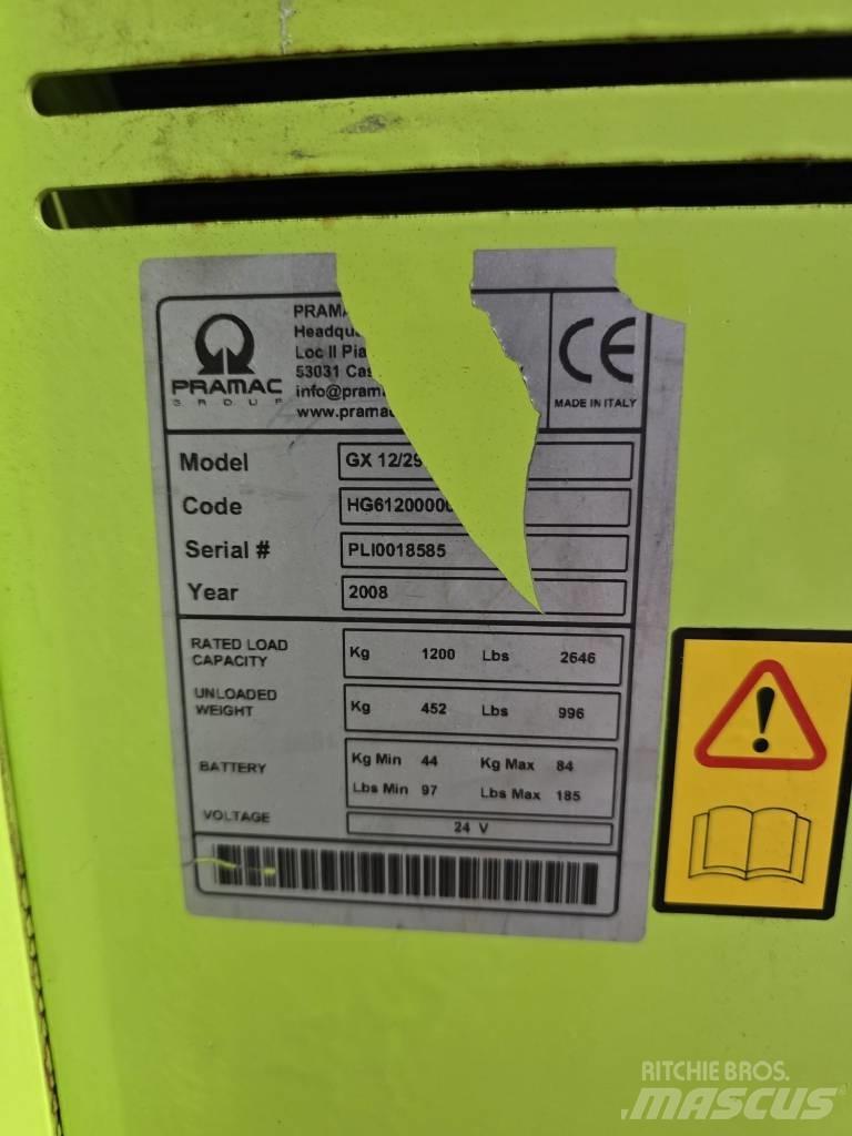 Pramax GX 12/29 Ručně vedené vysokozdvižné vozíky
