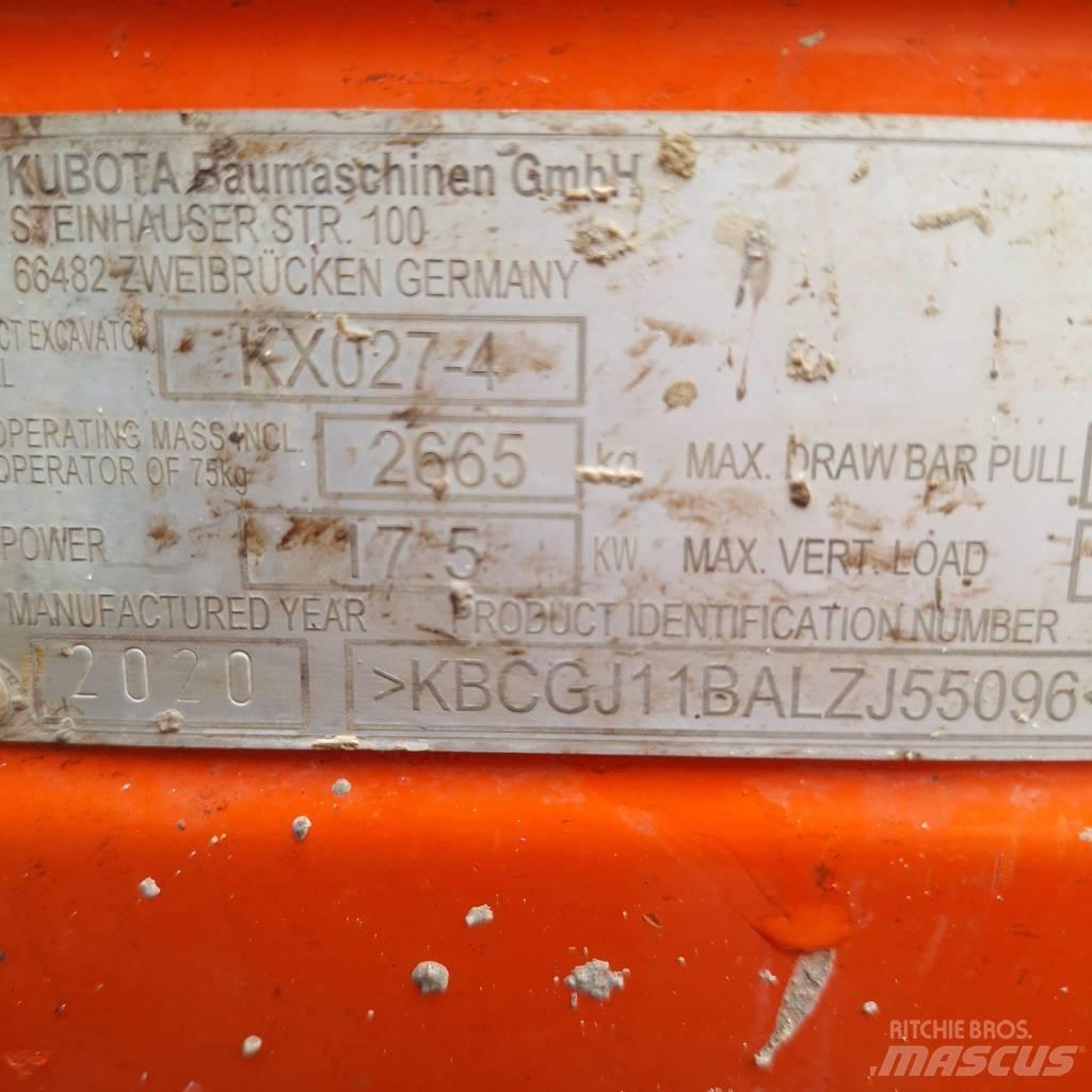 Kubota KX 027-4 Mini rýpadla < 7t