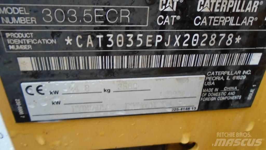 CAT 303.5 E CR Mini rýpadla < 7t