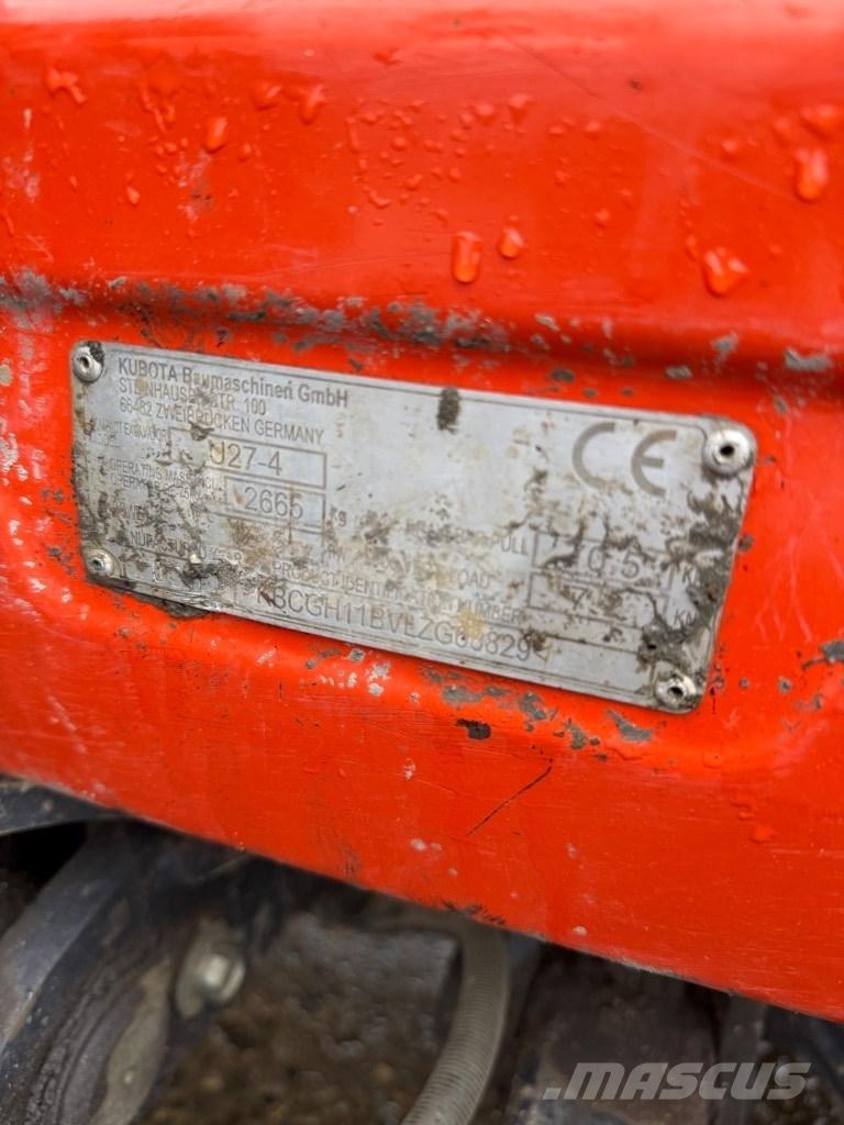 Kubota U 27-4 Mini rýpadla < 7t