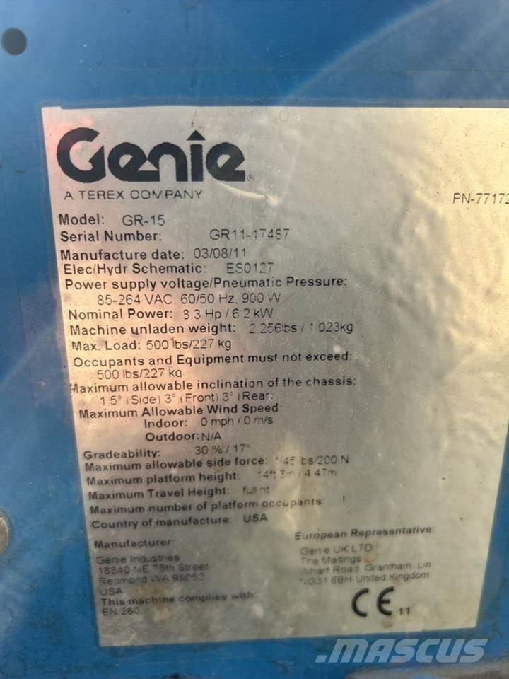Genie GR-15 Kloubové plošiny