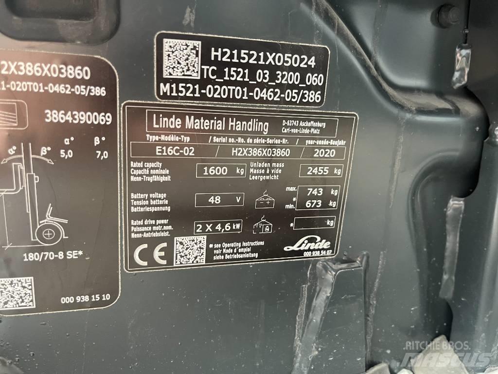 Linde E 16 C-02 Akumulátorové vozíky