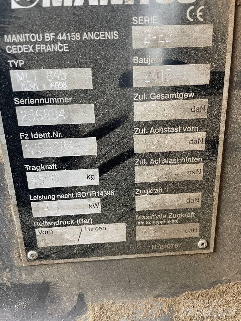 Manitou MLT 845 Teleskopické nakladače pro zemědělství