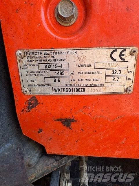 Kubota KX 015-4 Mini rýpadla < 7t