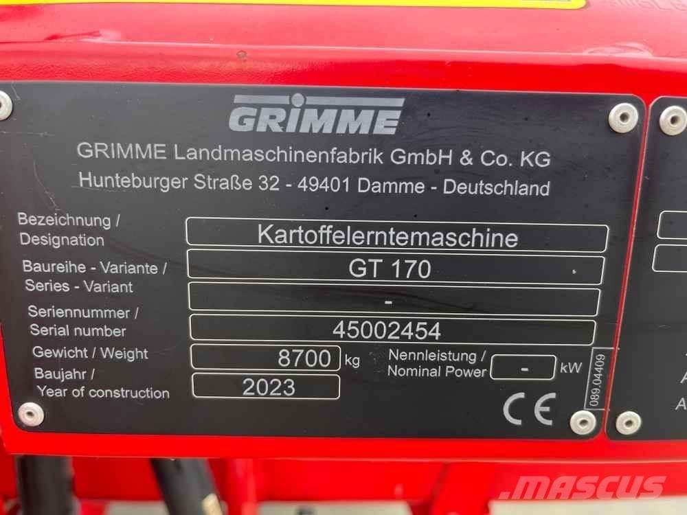 Grimme GT 170 Bramborové kombajny / sklízeče