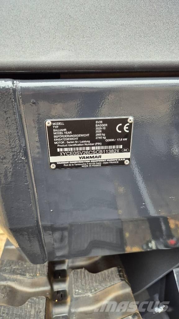 Yanmar SV26 Advance Mini rýpadla < 7t