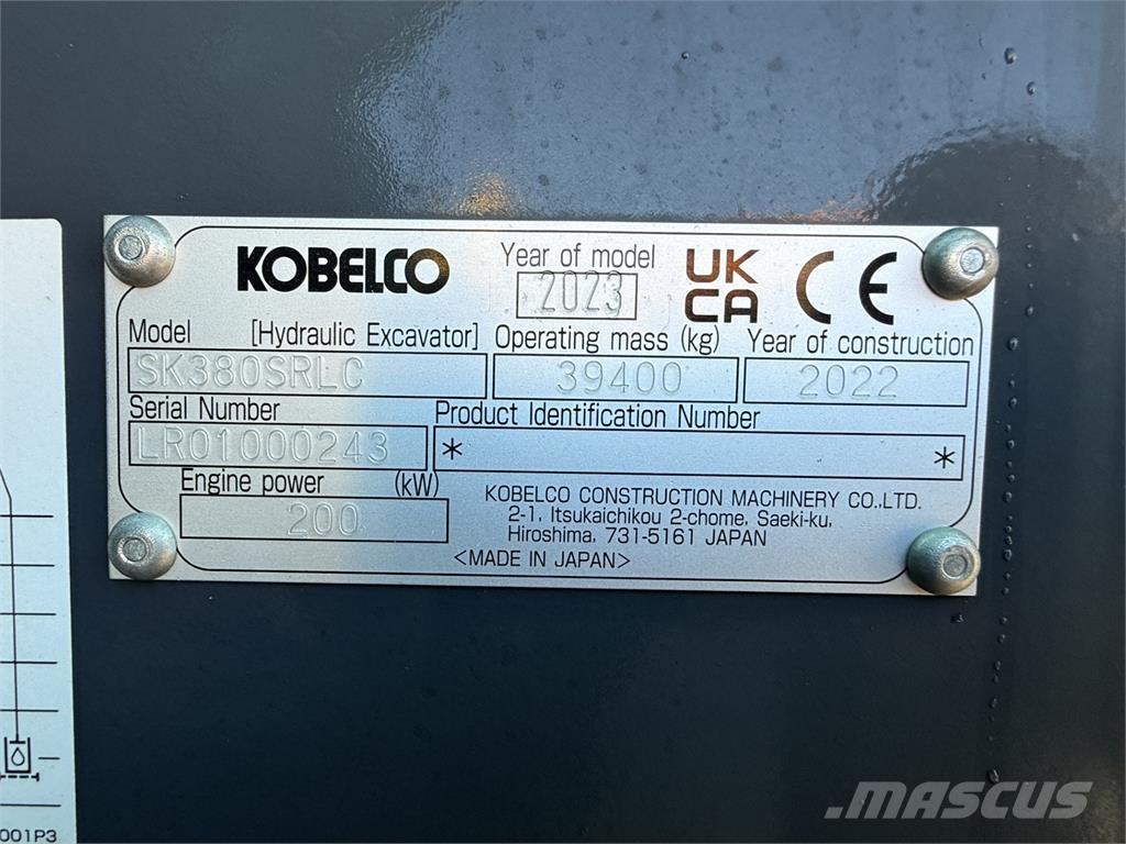 Kobelco SK380SRLC Pásová rýpadla