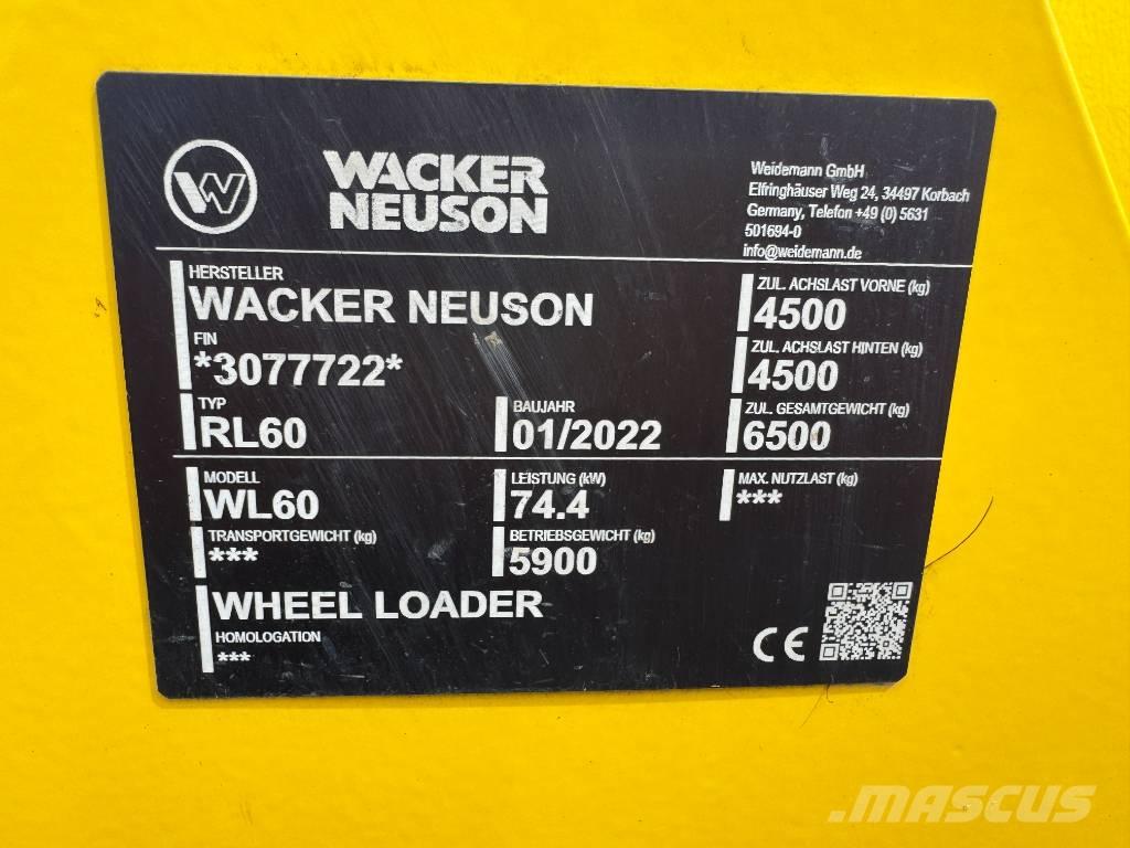 Wacker Neuson WL60 Kolové nakladače