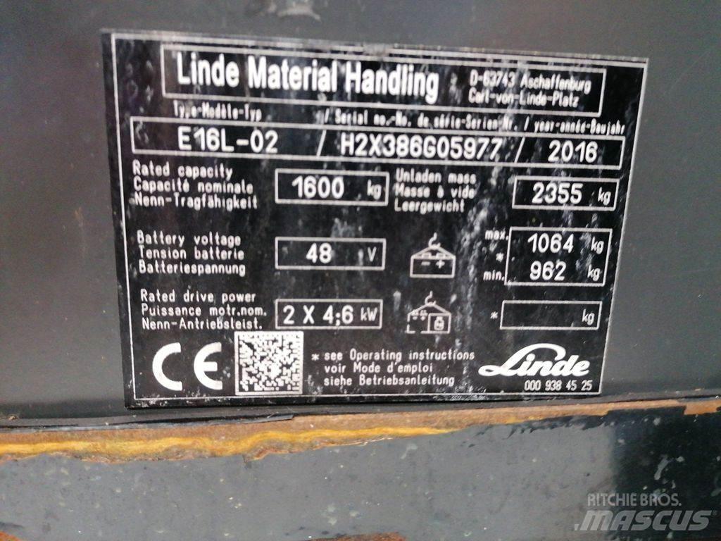 Linde E16L-02 Akumulátorové vozíky