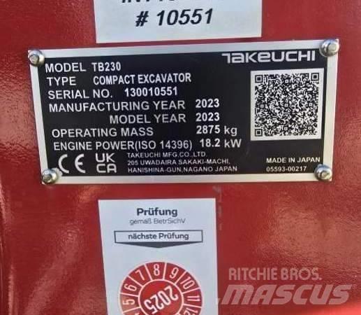 Takeuchi TB 230 Mini rýpadla < 7t