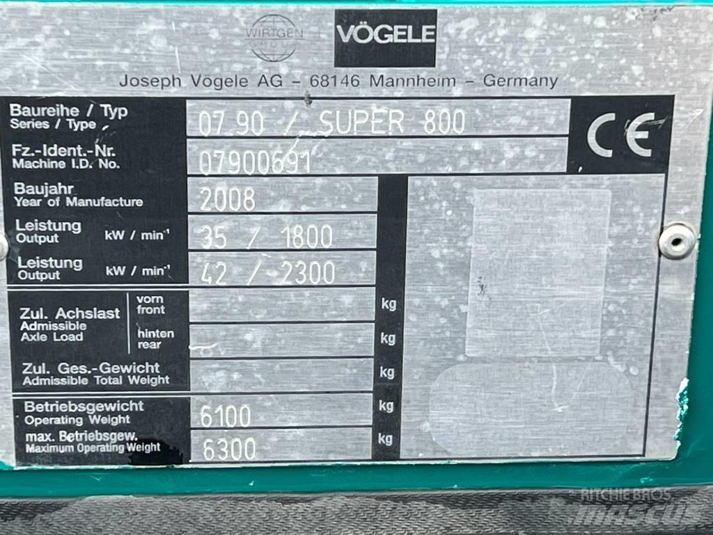 Vögele Super 800 Finišery