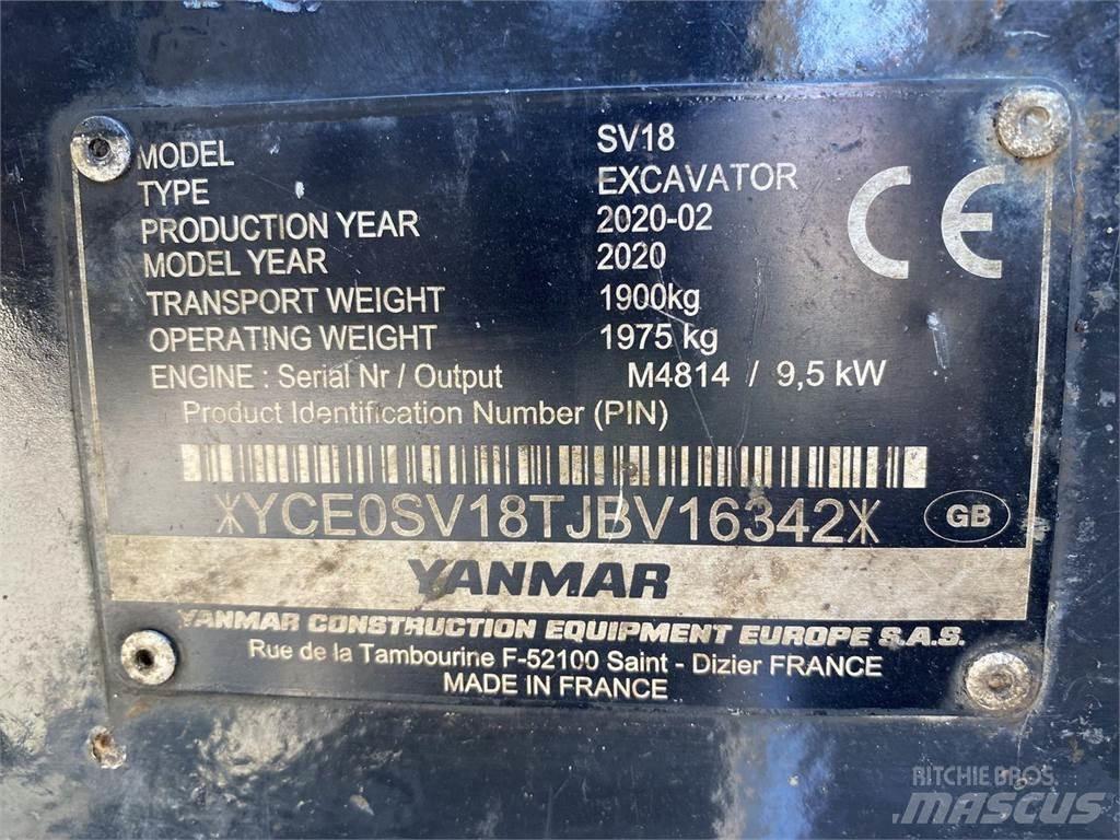 Yanmar SV18 Kolová rýpadla