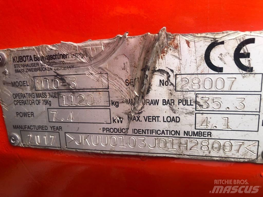 Kubota U 10-3 Mini rýpadla < 7t
