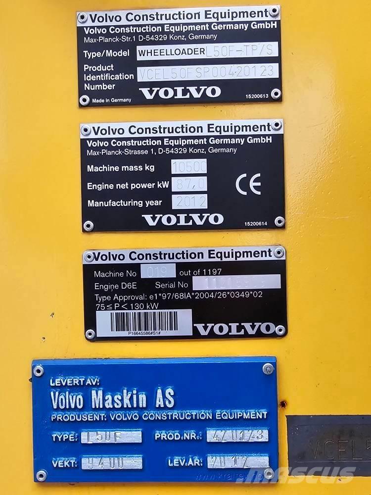 Volvo L 50 F Kolové nakladače