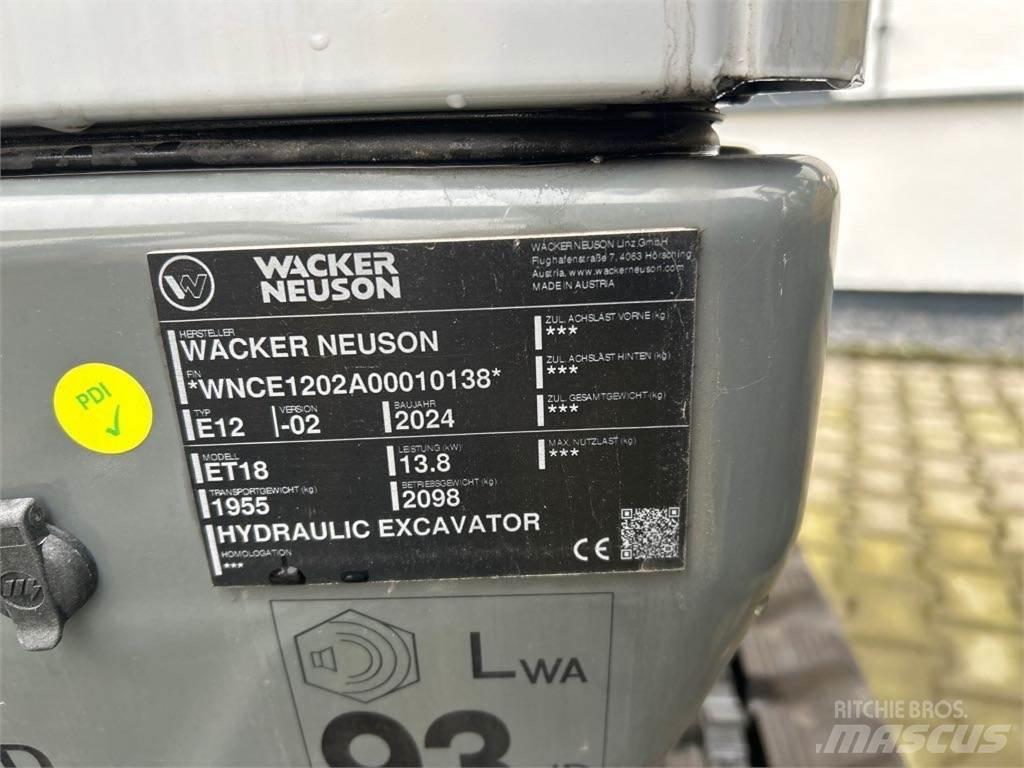 Wacker Neuson ET18 Pásová rýpadla