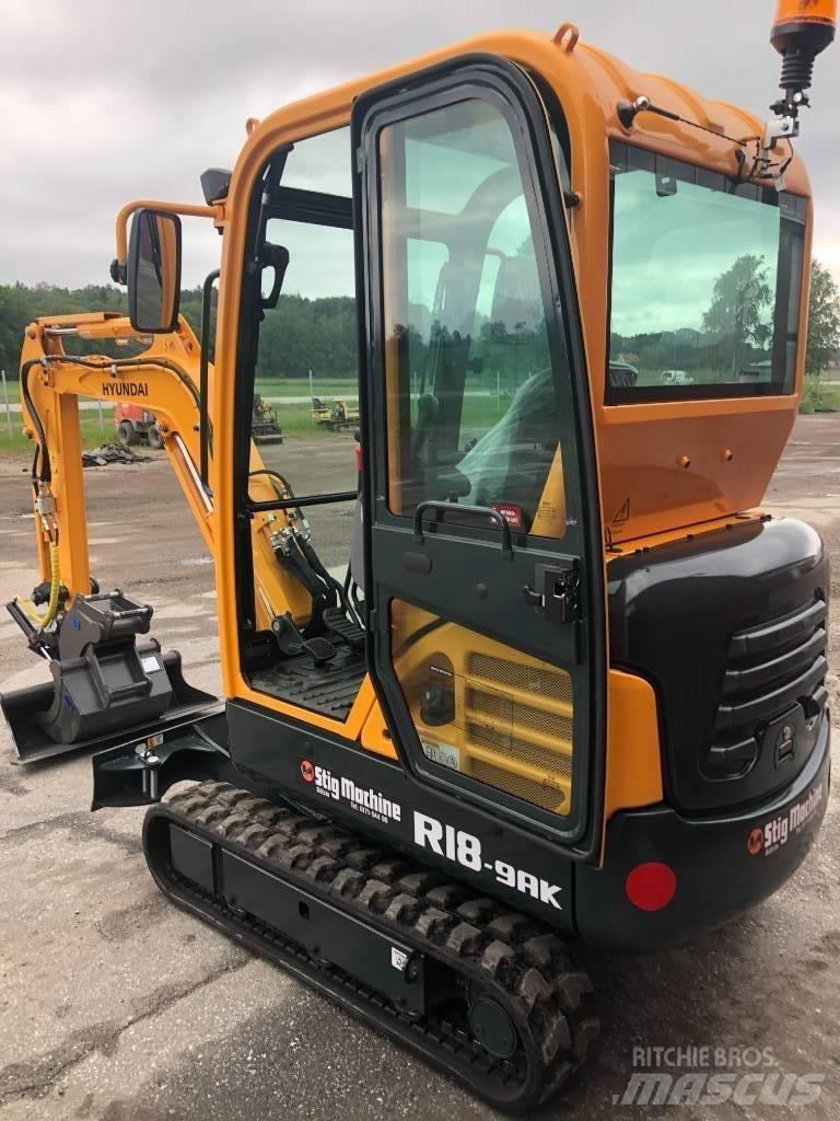 Hyundai R18 - 9AK Mini rýpadla < 7t